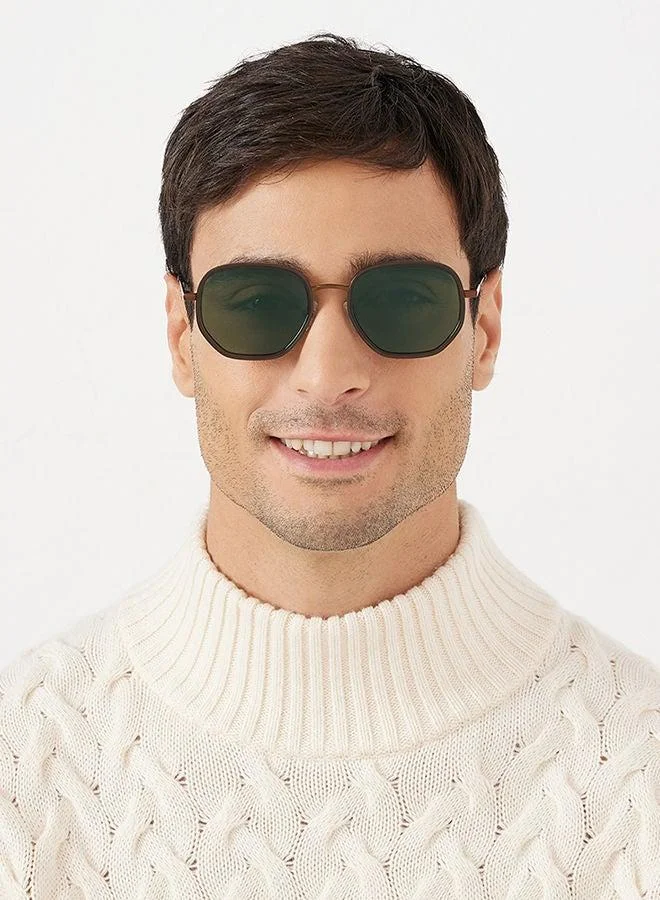 30Sundays 30Sundays ATLAS,Unisex Sunglasses, Geometric Sunglasses, UV Protection: UV400 (Green,Green)