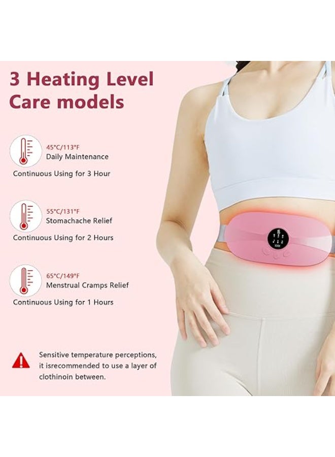 جهاز التدفئة والتدليك المحمول والذكي - حزام كهربائي لتسكين آلام التقلصات بتقنية التدفئة السريعة بـ 3 مستويات - وسادة لاسلكية لراحة المرأة والفتيات - Image 4