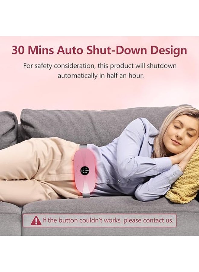 جهاز التدفئة والتدليك المحمول والذكي - حزام كهربائي لتسكين آلام التقلصات بتقنية التدفئة السريعة بـ 3 مستويات - وسادة لاسلكية لراحة المرأة والفتيات - Image 2