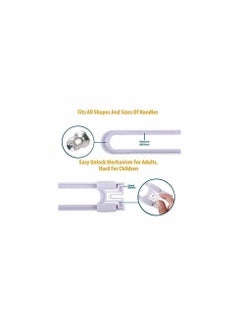 Y&D Cabinet Handle Locks, Multi Purpose Child Safety Lock Best for Baby Proofing Strong ABS Free Plastic Knob Cover Proof Latches (8 Pack)  - Image 3
