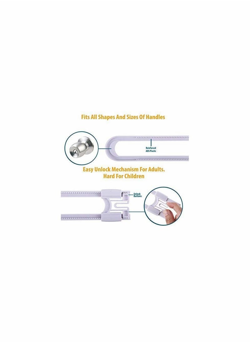 Y&D - Cabinet Handle Locks, Multi Purpose Child Safety Lock Best for Baby Proofing Strong ABS Free Plastic Knob Cover Proof Latches (8 Pack) - Image 1
