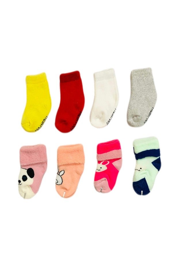 Freshfoot Cute and Colourful Organic Combed Cotton New Born baby socks set 0-6 Months with Gift Box (8) - Image 3