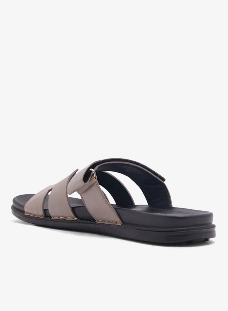 Robert Wood Beige/Chikoo Comfort Footbed Slider Sandals for Men | Best Price UAE