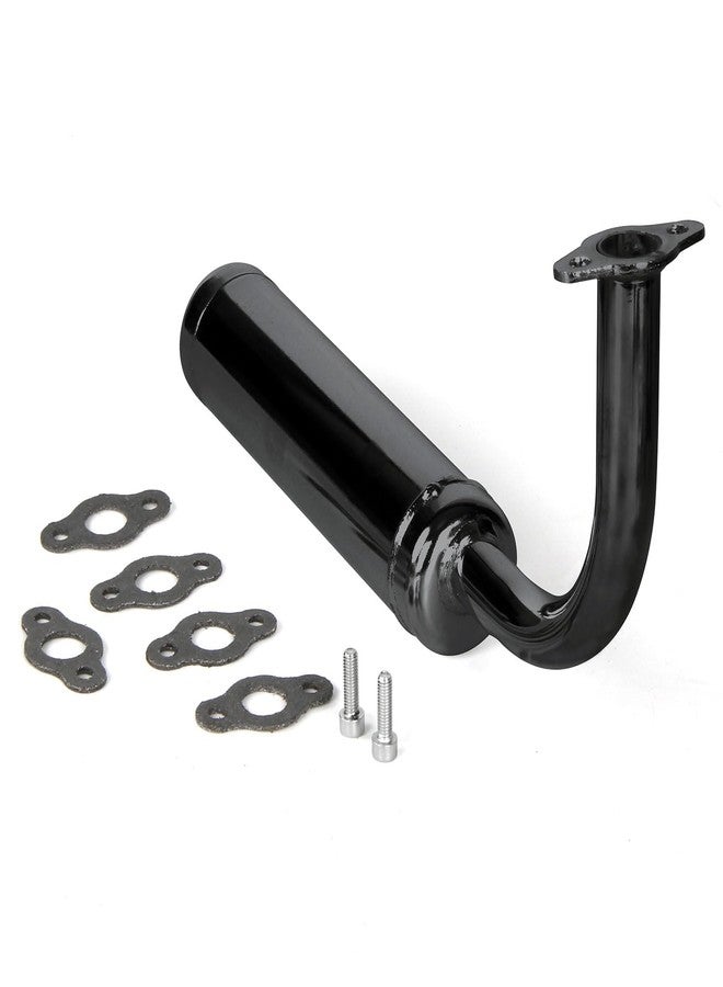 SUNQIAO Motorized Bicycle Exhaust, Bicycle Muffler Silence for 49cc 50cc 60cc 66cc 80cc 100cc Motorized Bicycle (Black) - Image 2