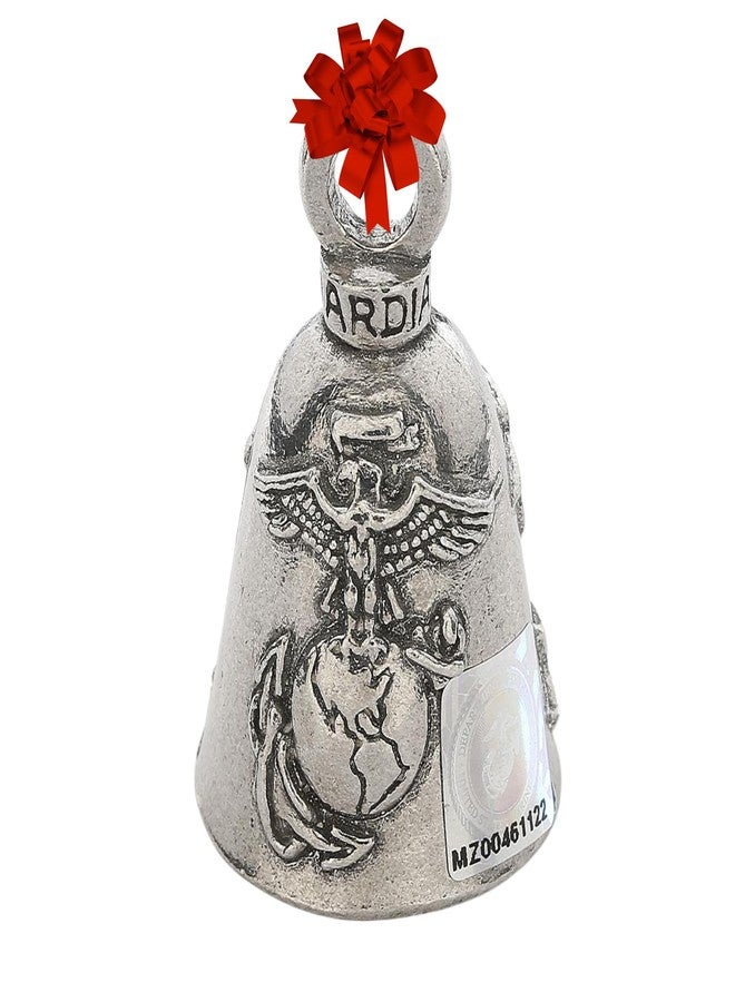 Guardian Bell Marines Bell Good Luck Bell w/Keyring & Black Velvet Gift Bag | Motorcycle Bell | Lead-Free Pewter | Good Luck Gift to Friends & Family | Bike Bell | Made in USA - Image 1