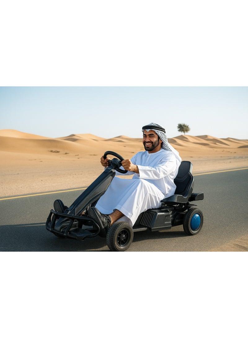 Crony K9 Carbon Fiber Go-Kart – 36V 360° Electric Drift Scooter Go-Kart, 12–16 km/h Speed, 8–10 km Range, Supports Up to 65 kg – Adults & Kids, High-Hardness PVC & Alloy Frame - Image 4