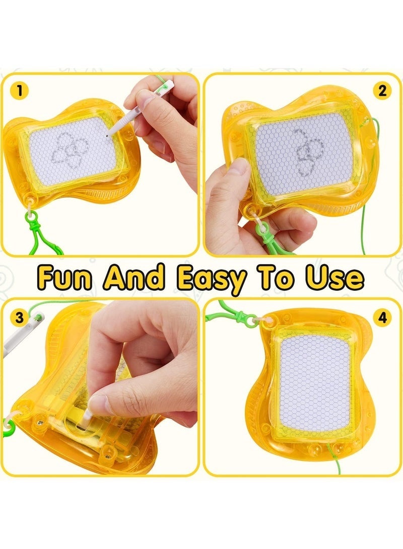 دوركو 12 حزمة مصغرة لوحات الدودل المغناطيسية للأطفال ، لوحات الرسم والكتابة القابلة للمسح مع سلاسل المفاتيح في حقيبة الظهر ، لوازم الفن الكبيرة ، ألعاب الفصول الدراسية ، جوائز الأطفال ، حفلة عيد الميلاد ومحشوات حقائب الهدايا【12pcs Mini Magnetic Drawing Boards】Enough quantity and colors to meet your drawing and writing needs, and you can also share them with your friends. This mini magnetic drawing board can be used as a keychain to hang on a backpack, they can create unlimited drawings without wasting paper or getting dirty, just simply wipe it off and draw. - Image 3