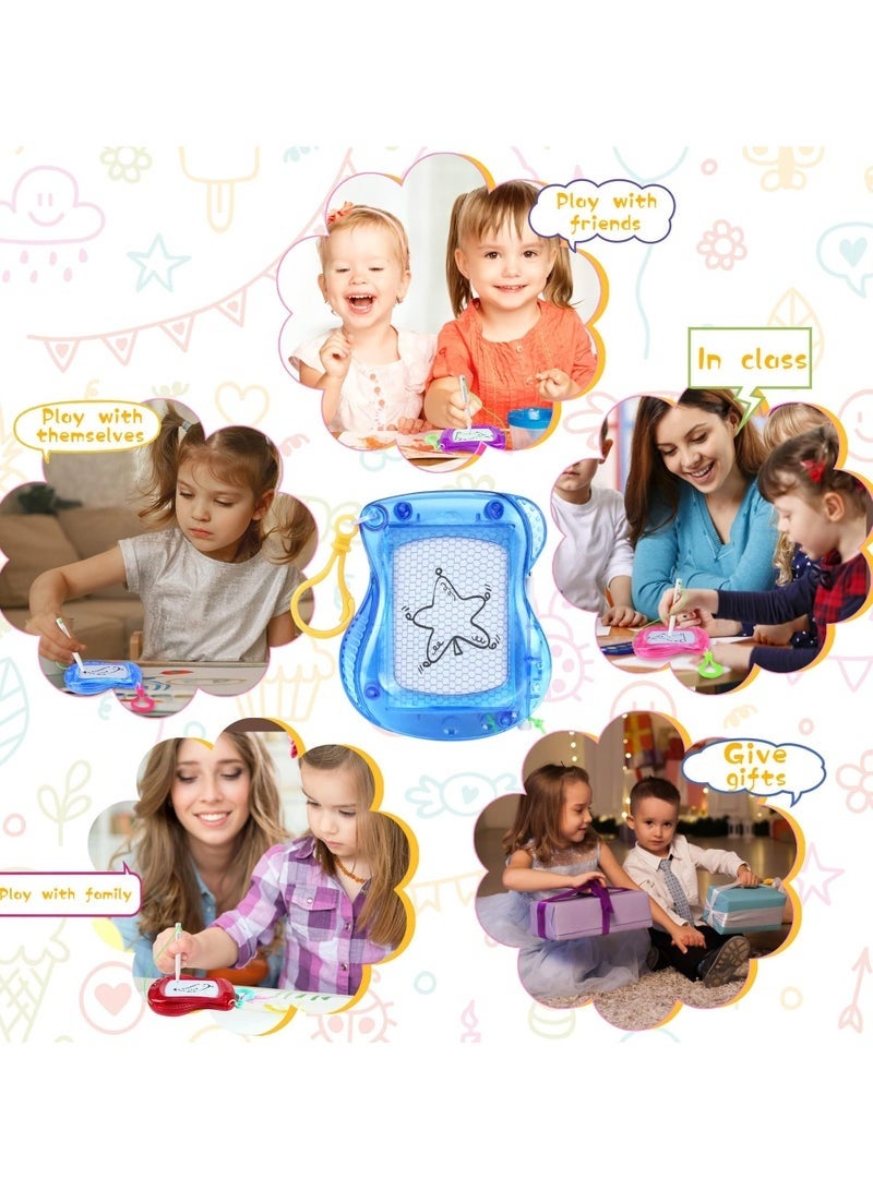 دوركو 12 حزمة مصغرة لوحات الدودل المغناطيسية للأطفال ، لوحات الرسم والكتابة القابلة للمسح مع سلاسل المفاتيح في حقيبة الظهر ، لوازم الفن الكبيرة ، ألعاب الفصول الدراسية ، جوائز الأطفال ، حفلة عيد الميلاد ومحشوات حقائب الهدايا【12pcs Mini Magnetic Drawing Boards】Enough quantity and colors to meet your drawing and writing needs, and you can also share them with your friends. This mini magnetic drawing board can be used as a keychain to hang on a backpack, they can create unlimited drawings without wasting paper or getting dirty, just simply wipe it off and draw. - Image 4