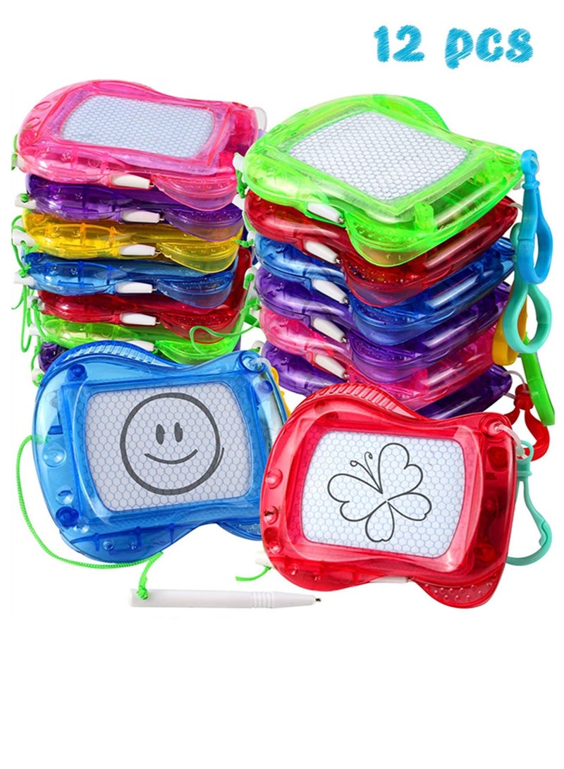 دوركو 12 حزمة مصغرة لوحات الدودل المغناطيسية للأطفال ، لوحات الرسم والكتابة القابلة للمسح مع سلاسل المفاتيح في حقيبة الظهر ، لوازم الفن الكبيرة ، ألعاب الفصول الدراسية ، جوائز الأطفال ، حفلة عيد الميلاد ومحشوات حقائب الهدايا【12pcs Mini Magnetic Drawing Boards】Enough quantity and colors to meet your drawing and writing needs, and you can also share them with your friends. This mini magnetic drawing board can be used as a keychain to hang on a backpack, they can create unlimited drawings without wasting paper or getting dirty, just simply wipe it off and draw. - Image 1