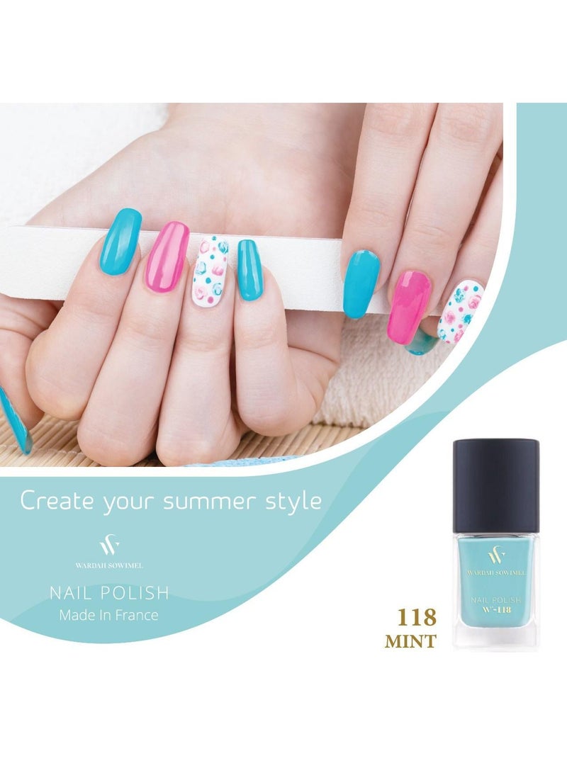 وردة صويمل طلاء أظافر من وردة صويمل - مينت - W118 - Image 1