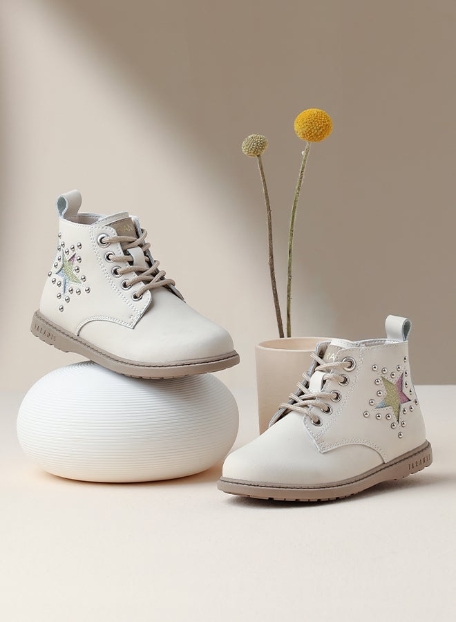 Taranis Taranis Children's Shoes Riveted Star Leather Boots  - Image 1
