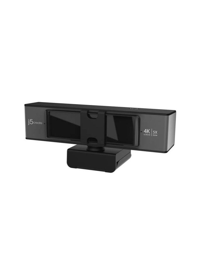 Generic J5 Create JVCU435 4k Ultra HD Webcam 360 Degree 5x Digital Zoom, Dual High-Fidelity Microphones, Remote Control, USB-C, Black | JVCU435  - Image 2