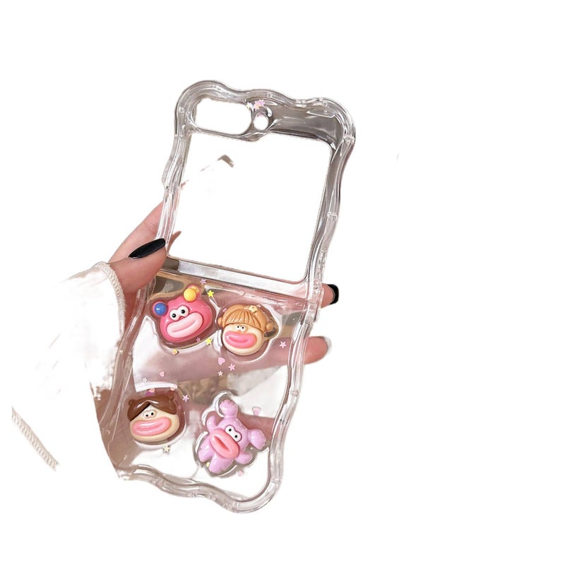 Protective Case | Drop Protection | Shockproof Cover for Samsung Galaxy Z Flip 6 | Girl | Silicone | Lollipop Pattern - Image 4