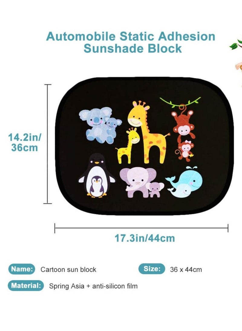 Car Sun Shade 2 Pack Window Shades for Kids Baby Pet UV Rays/Sunlight Protection Sunshades Shield Visor Children with PVC Adsorption Electrostatic Side Windscreen  - Image 4