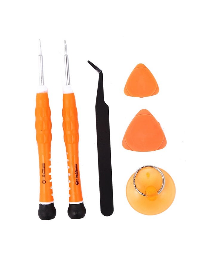 6-Piece Precision Screwdriver Set Black Orange Silver - Image 3