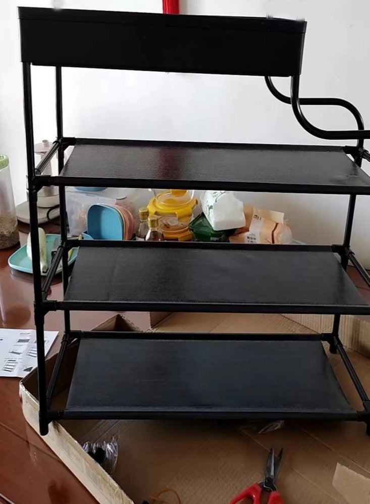 fashionhome 4 Layers Creative Home Cabinet Large Capacity Shoe Organizer Rack Storage Furniture 60 x 21 x 62 CM - Image 2