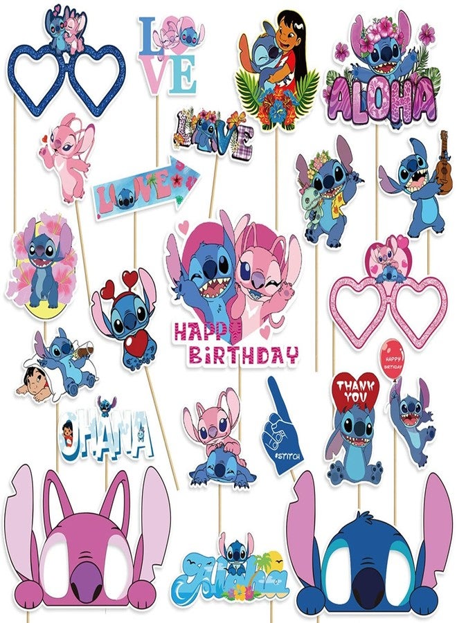 Trifoot 22 Pcs Party Decorations, Cute Photo Booth Props, Cartoon Party Supplies for Girls and Boys, Birthday Party Celebration Decoration Photography Props - Image 1