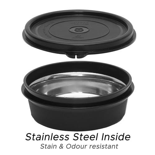 Jaypee Plus Meal Plus 1390 ml Stainless Steel Office Lunch Box | BPA Free, Microwave Safe & Spillproof Airtight 4 Containers | Includes Bottle, Spoon, Fork & Bag | Ideal for College & School (Blue) - Image 4