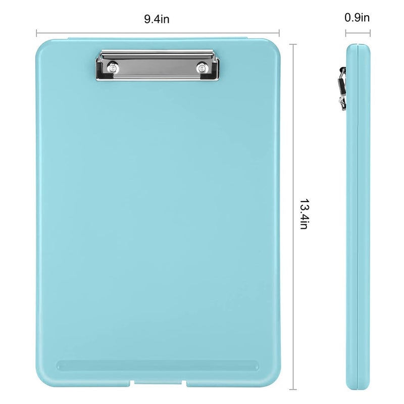 PRANIJ Versatile Foldable Plastic Clipboard with Built-in Storage and Pen Holder - Ideal for School, Office, Travel - Perfect for Students, Teachers, Doctors, Nurses, Professionals (Blue) - Image 4