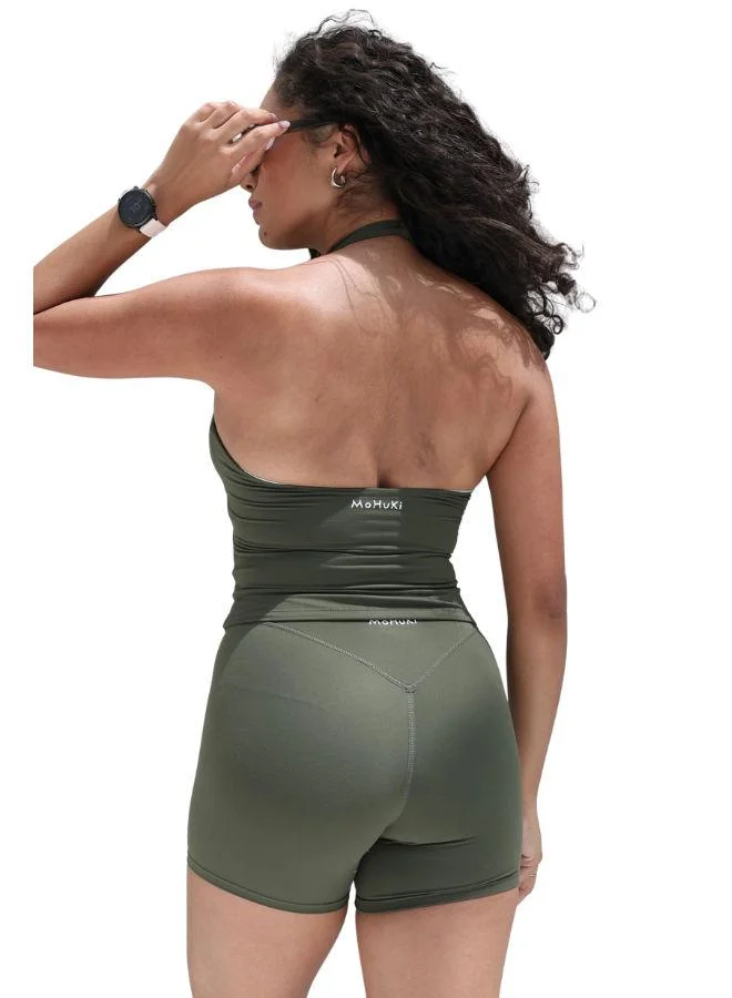 موهوكي موهوكي توب رياضي Active Wrap Halterneck Tank - أخضر زيتوني