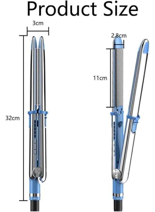 2-in-1 Titanium Ceramic Hair Straightener and Curler, Equipped with ionic technology to reduce frizz, protect hair,with 5 Heat Settings Adjustable Temperature and Heats Up Fast - Image 5