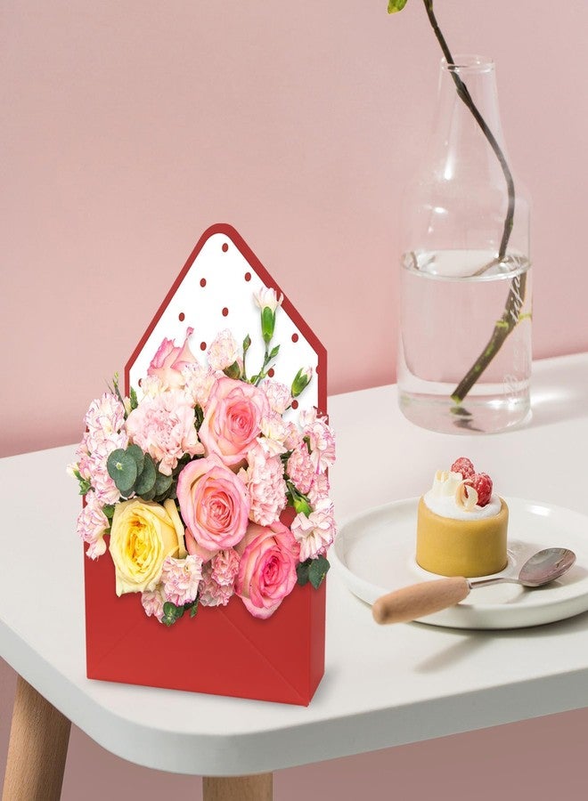 Boerni 4 Pieces Graduation Florist Bouquet Envelope Boxes Empty Envelope Box Polka Dot Bouquet Flower Packaging Gift Paper Boxes for Valentine's Day Mother's Day Wedding Birthday Party Decorations - Image 5