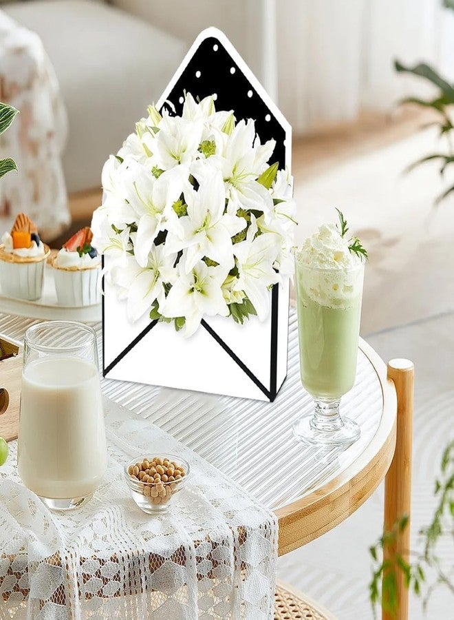 Boerni 4 Pieces Graduation Florist Bouquet Envelope Boxes Empty Envelope Box Polka Dot Bouquet Flower Packaging Gift Paper Boxes for Valentine's Day Mother's Day Wedding Birthday Party Decorations - Image 4