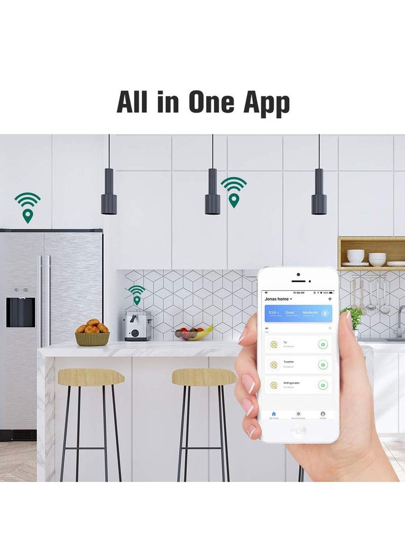 2 قطعة مساعد Google للأوامر الصوتية لأتمتة المنزل ، مقبس ذكي لمنفذ Wifi متوافق مع Alexa