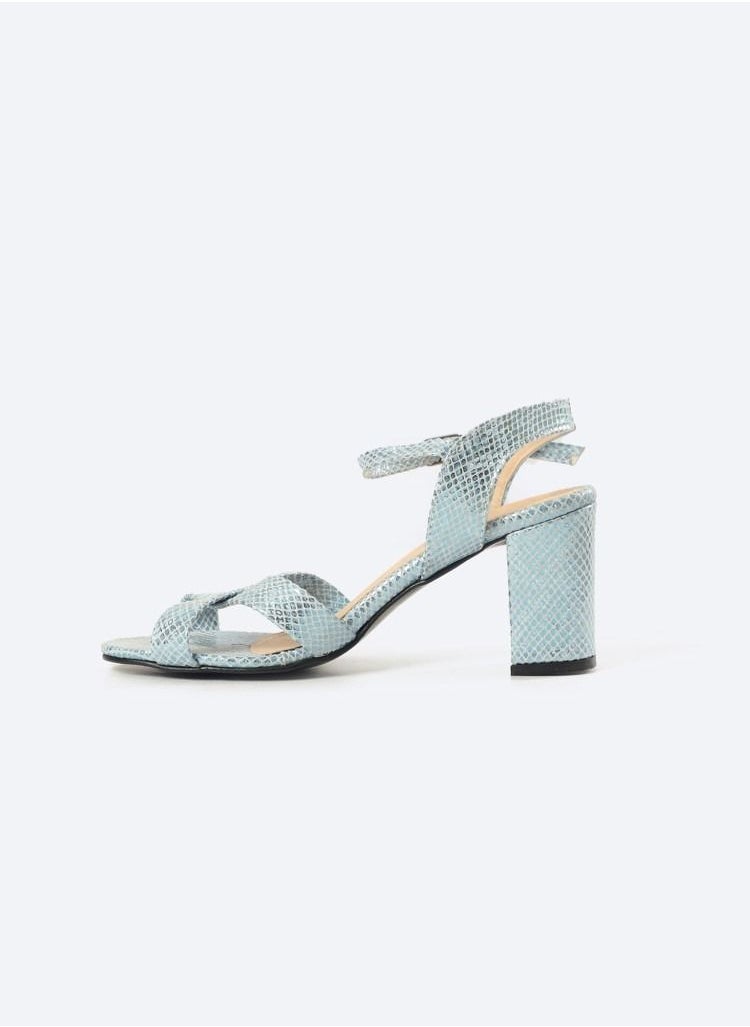 Zahwa Sandal Heels Leather Snake Dots  - Image 4
