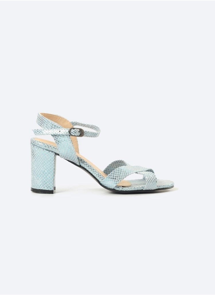 Zahwa Sandal Heels Leather Snake Dots  - Image 3