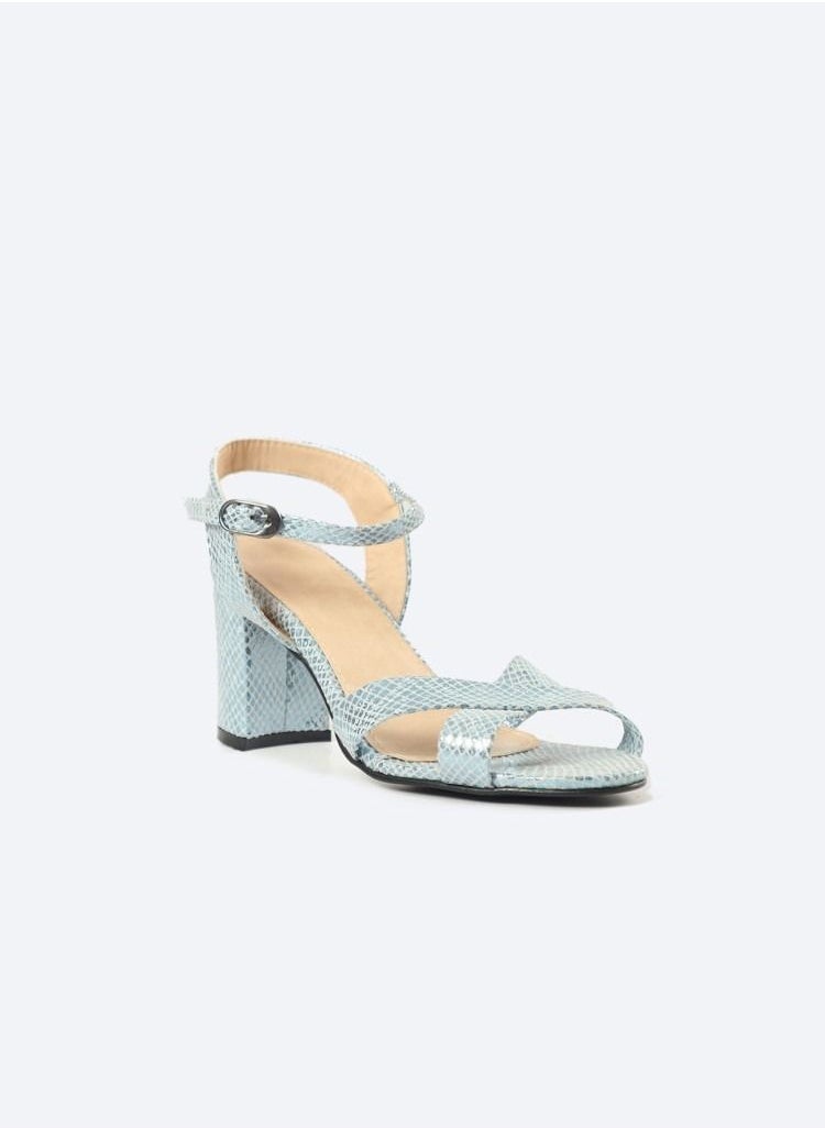 Zahwa Sandal Heels Leather Snake Dots  - Image 1