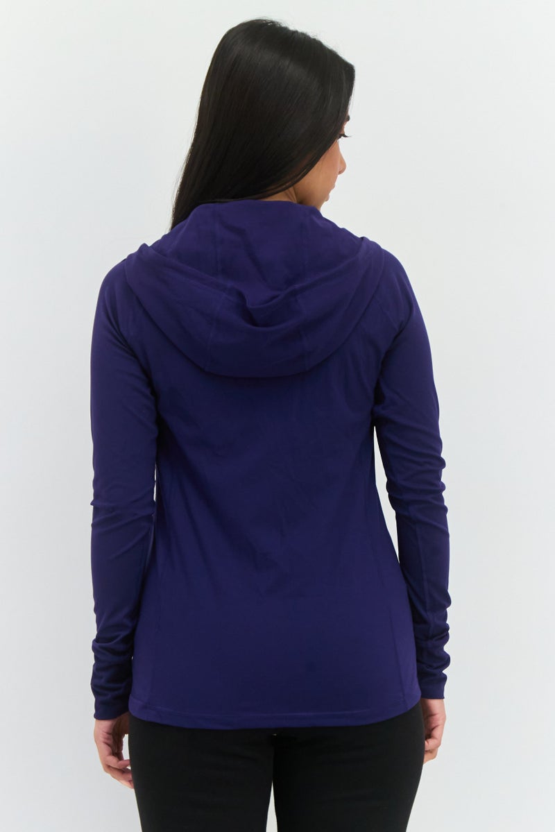 Hurley Women Sportswear Fit Full Zip Running Sweatshirts, Purple - Image 3