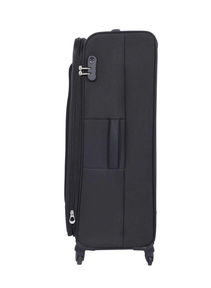AMERICAN TOURISTER Oakland Suitcase, Check-In Size 78 cm / 29 inch, Spinner Wheels, Soft Top, 100% Polyester, Black|TSA Lock|Front Pocket Storage Compartment|Expandable - 3 Years International Warranty - Image 2