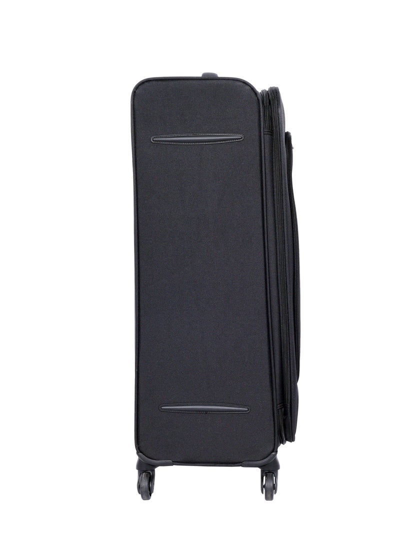 AMERICAN TOURISTER Oakland Suitcase, Check-In Size 78 cm / 29 inch, Spinner Wheels, Soft Top, 100% Polyester, Black|TSA Lock|Front Pocket Storage Compartment|Expandable - 3 Years International Warranty - Image 3