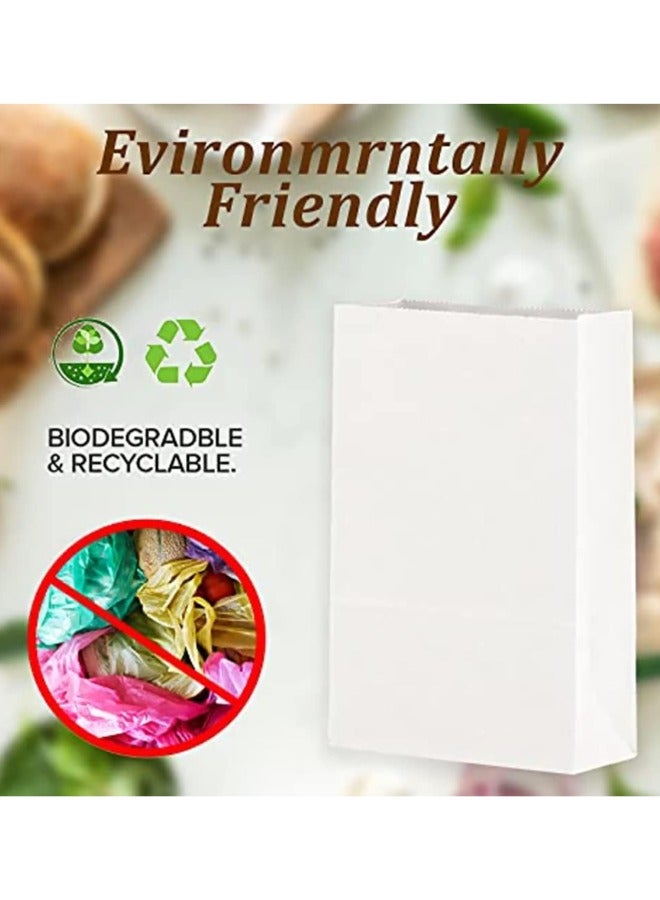 Halapack Halapack Kraft Paper Bag 10 PCS Without Handle Sqaure Bottom Standard Size [ W 16 × H 31 × G 10 cm ]  Strong Holding Power Bags Sqaure Bottom Paper Bag with Handle Durable Perfect for Gifts, Party Favors White  - Image 4
