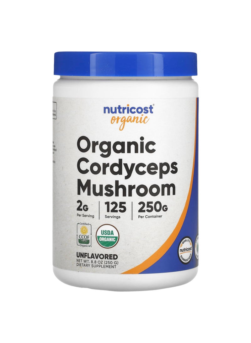 Organic Cordyceps Mushroom, Unflavored, 8.8 oz (250 g)