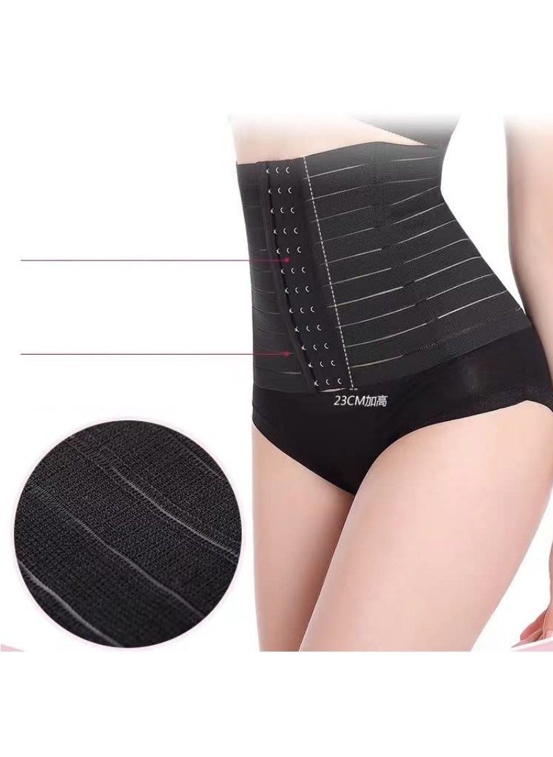 Glamroot - Women's Shapewear Waist Trainer Tummy Control/Tummy Tucker Post Pregnancy Recovery Belt, Free Size, Black - Image 1