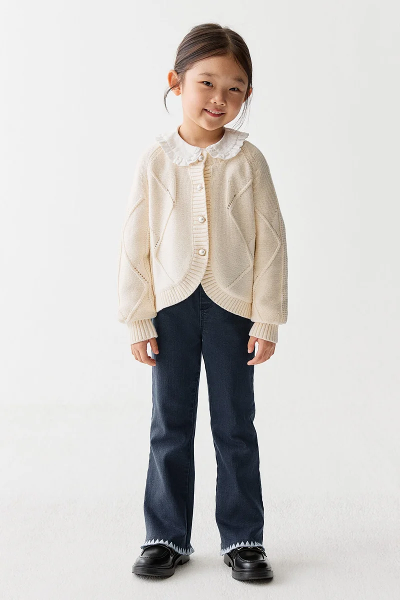 H&M Embroidery-detail flared jeggings