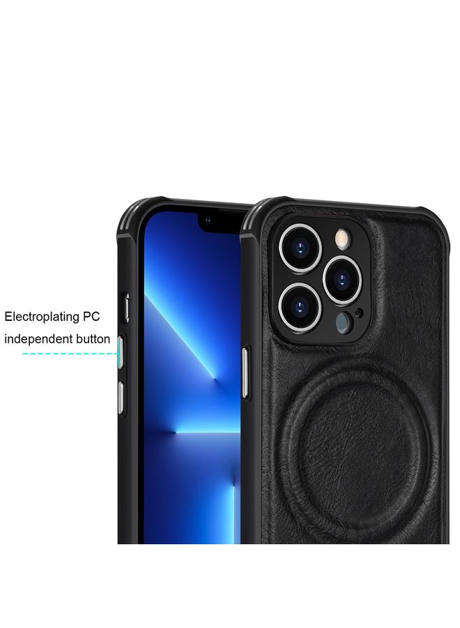 Zaboon Case For iPhone 12 Pro Max Crazy Horse Cowhide Leather Magnetic Phone Case - Image 5