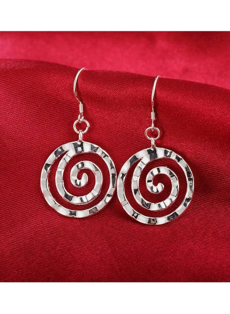 Dangle Charms Elegant 925 Silver Plated Earrings For Women - Image 5