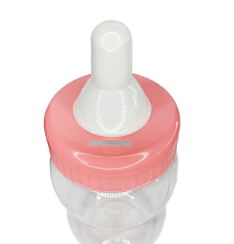 Crafts Central Jumbo Plastic Fillable Baby Shower Milk Bottle Coin Bank Favor Decoration Pink 15 Inch - Image 1