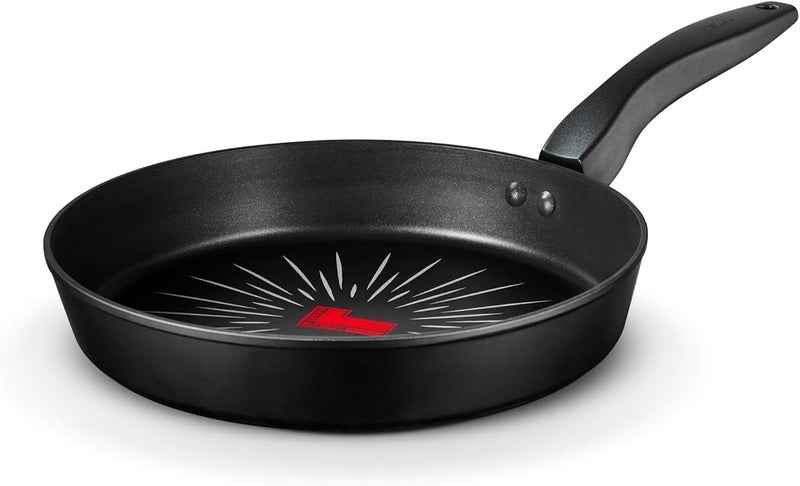 Tower SmartStart Forged 24cm Aluminium Frying Pan | Aeroglide PRO PFOA Free Non-Stick Skillet | Built-In Temperature Indicator | Induction & All Hob Compatible Fry Pan| Oven & Dishwasher Safe | Black - Image 1