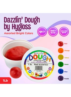 Hygloss Products Play Dough Safe & Nontoxic Modelling Dough For Arts & Crafts Learn & Play Scented 1Lb. Red Cherry Scent  - Image 3