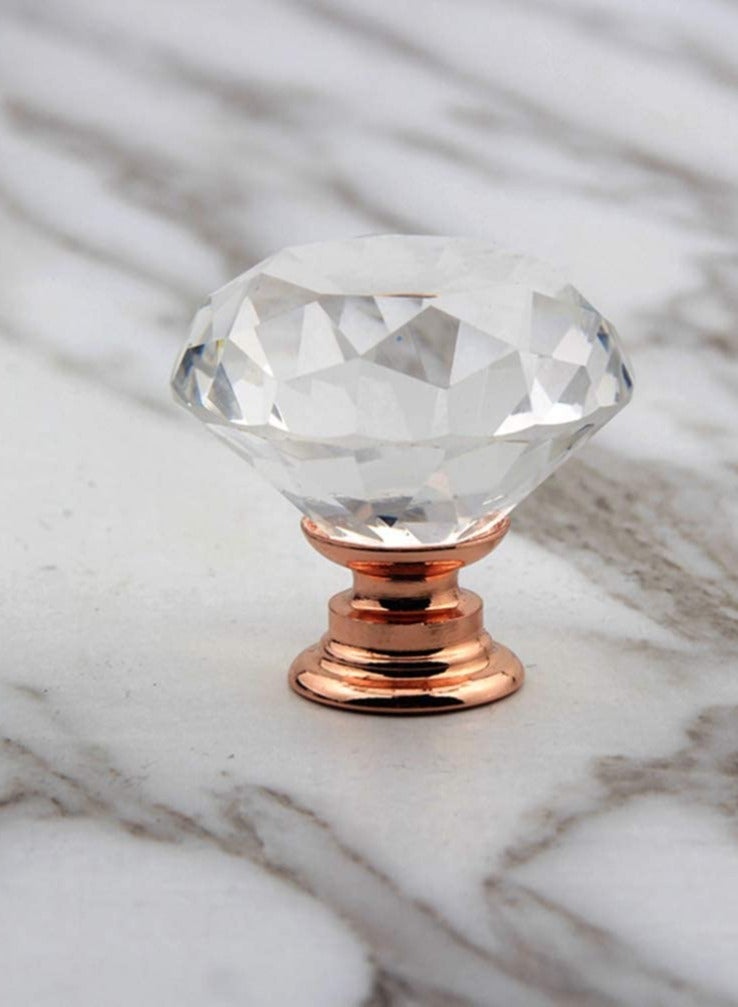 SOLARAE Dresser Crystal Knobs Drawer Knobs Pulls Cabinet Handle for Home Office Kitchen Wardrobe Cupboard 12pcs 30mm - Image 2