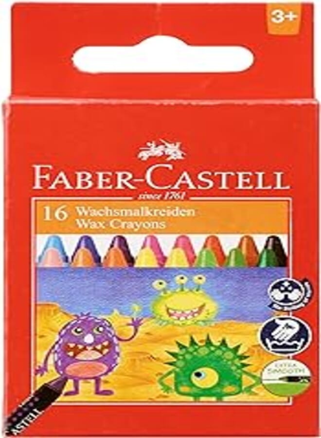 FABER-CASTELL Faber castell wax crayons - pack of 16
