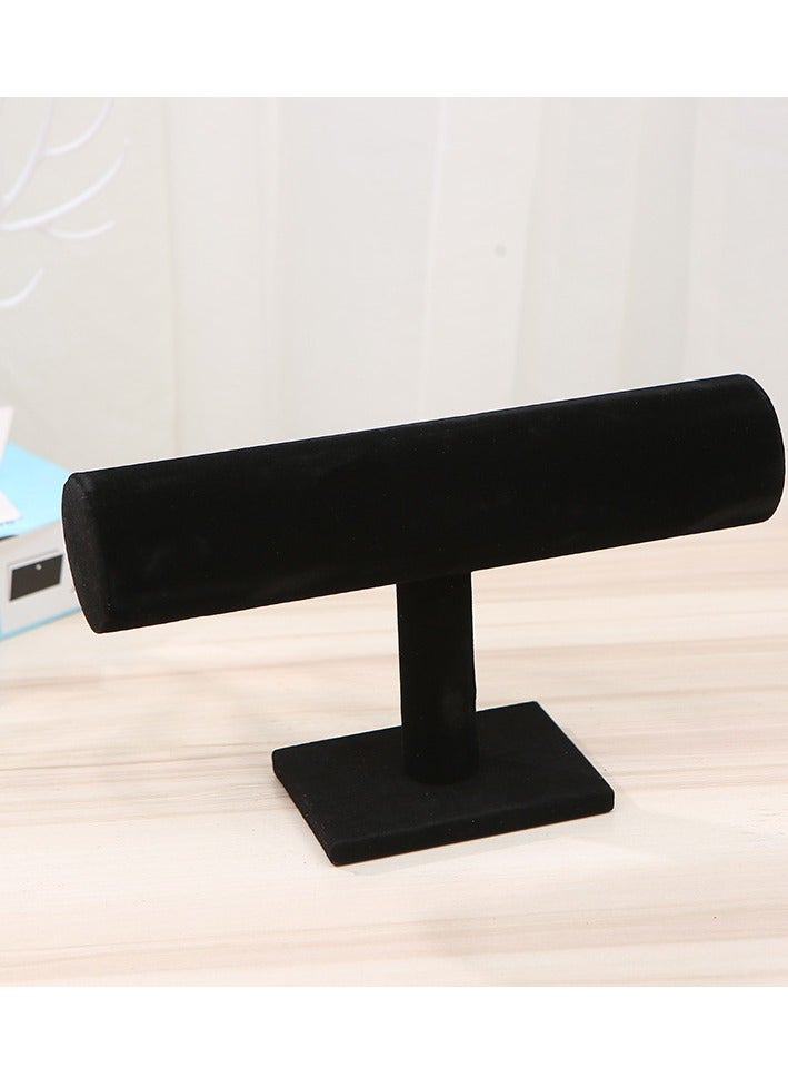 Velvet T-Bar Display Stand Holder Organizer Bracelet Jewelry Watch Headband Rack - Image 1