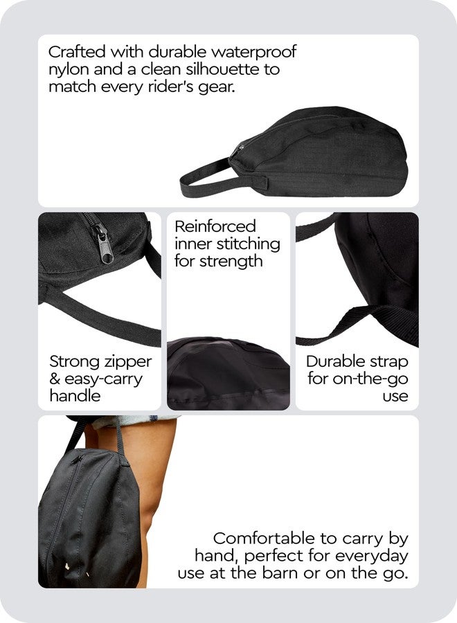 HORZE Waterproof Nylon Equestrian Helmet Bag, Durable Ripstop Design - Image 3