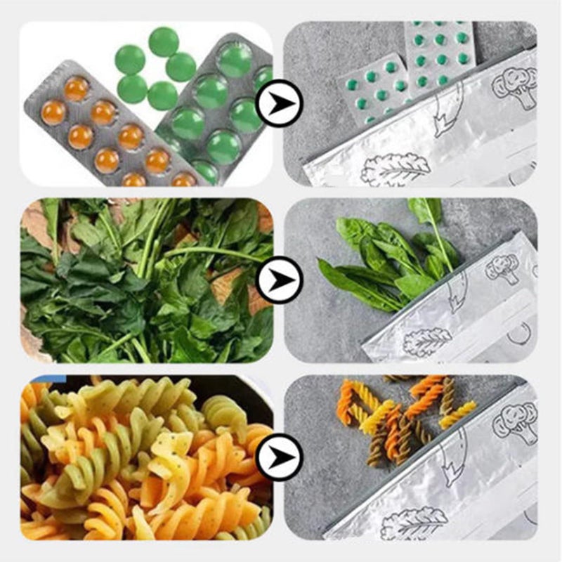 Flkaskf Reusable Aluminum Foil Sealable Storage Bags, 2025 New Resealable Vacuum Zipper Pouches for Food, Stand Up Foil Sealable Bags with Label and Zip Lock for Vegetable Fruit Meat (30PCS, 3 Size) - Image 5