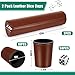 Liliful 2 Set Leather Dice Cups Include 10 Leather Game Cups 50 Dice and 2 Storage Case with Magnetic Closure Liars Game Gift for Party Craps BackgammonDark Brown - Image 4