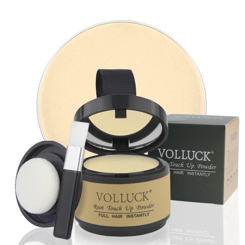 VOLLUCK VOLLUCK Root Touch Up Hair Powder Root Cover Up Hairline Shadow Powder Stick, Root Touch Up for Thinning Hair for Women and Men, Bald Spots, Eyebrows, Beard Line, Light-Blonde 